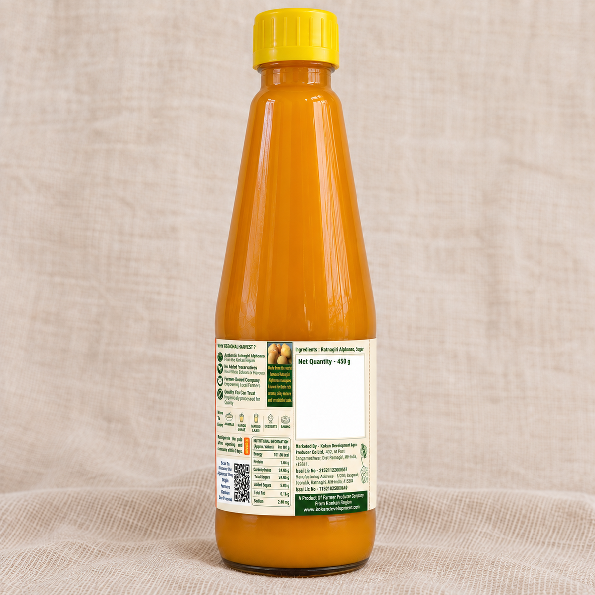 Ratnagiri Alphonso Mango Pulp β back view