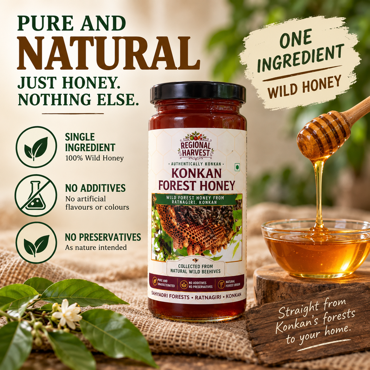 Regional Harvest Forest Honey 300 g – product image 4