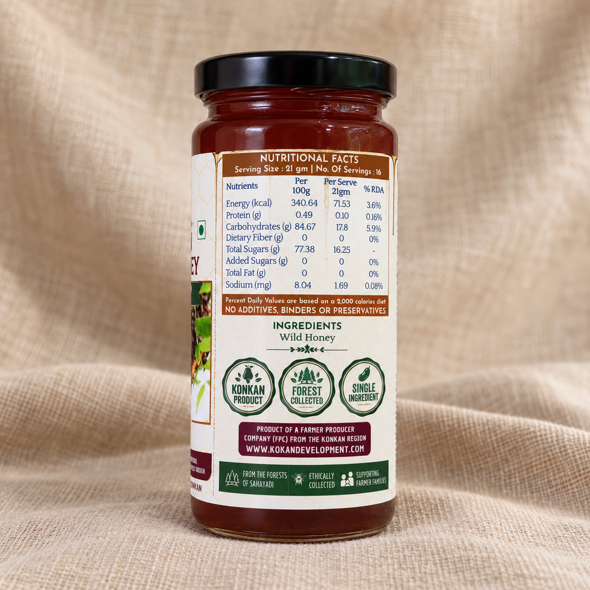 Regional Harvest Forest Honey 300 g – right view